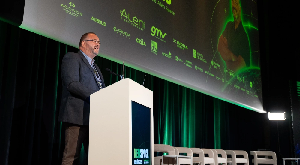 Guillermo Lamelas at the opening of New Space España 2026